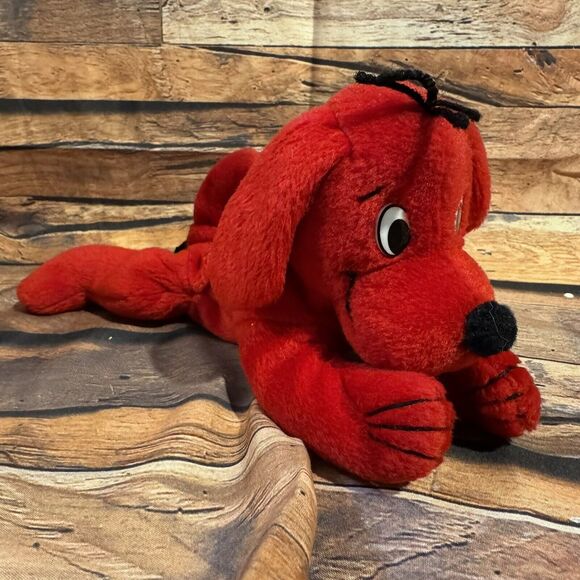 Vintage Clifford The Big Red Dog Plush Bean Bag Toy Scholastic Side Kicks 1997 - Picture 2 of 9